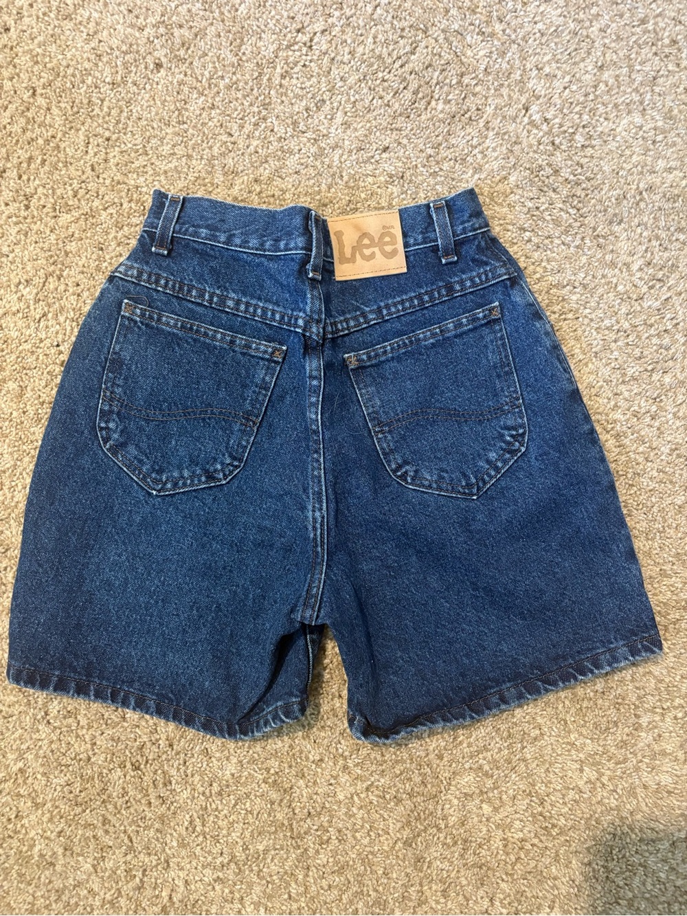 Lee High-Waist Dark Indigo Denim Shorts